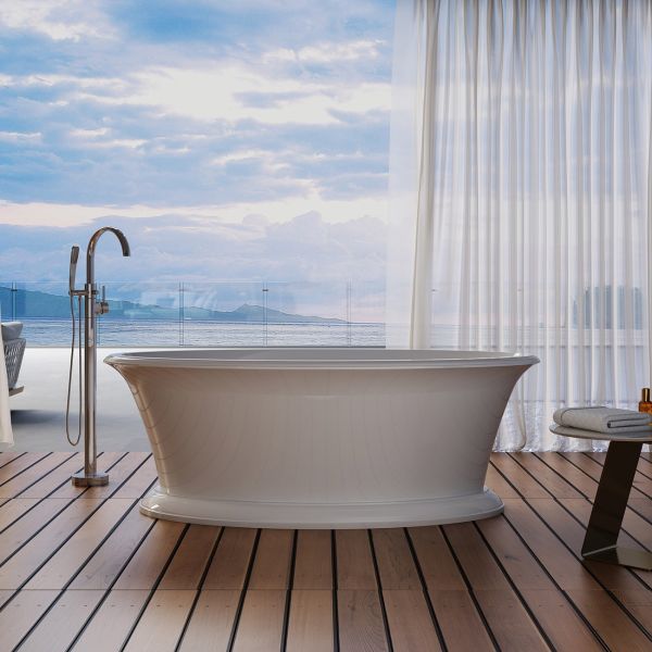 Julian 67 Inch Acrylic Double Ended Pedestal Tub