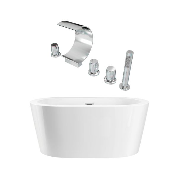 Turkana Acrylic Contemporary Double Ended Tub and Faucet Package