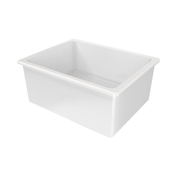 24 Inch Drop-In Fireclay Utility Sink - White