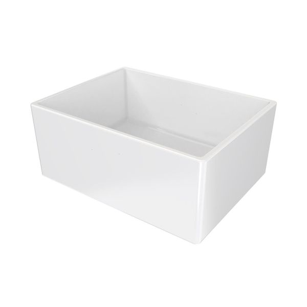 24 Inch Wall Mount Fireclay Utility Sink - White
