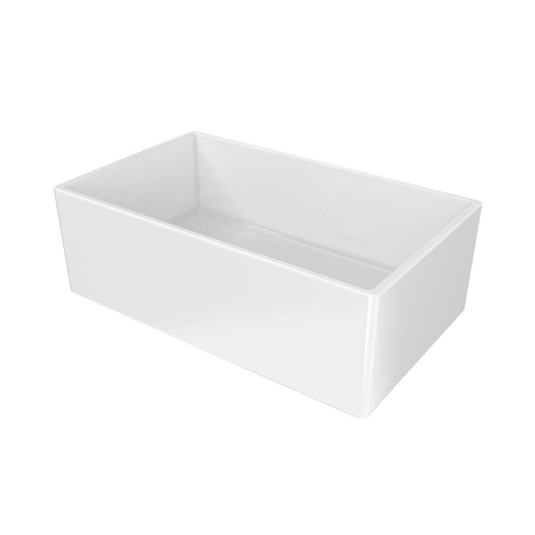 30 Inch Wall Mount Fireclay Utility Sink - White