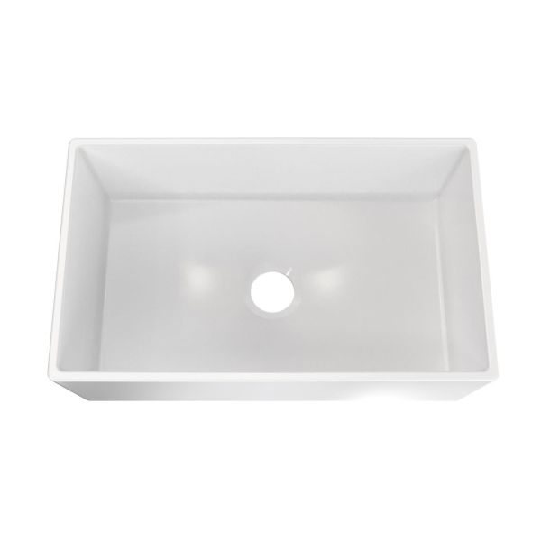 30 Inch Wall Mount Fireclay Utility Sink - White