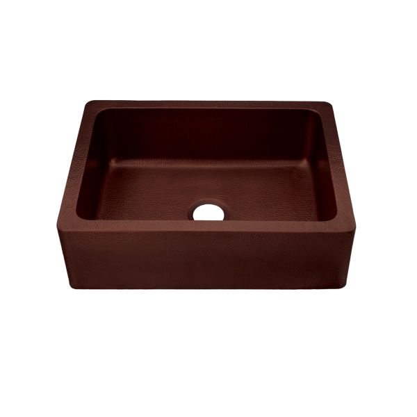 30 Inch Copper Single Bowl Apron Farmhouse Sink