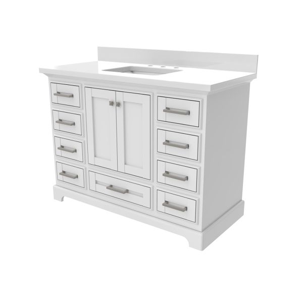 Hampshire 48 Inch Oak Vanity with Rectangle Sink