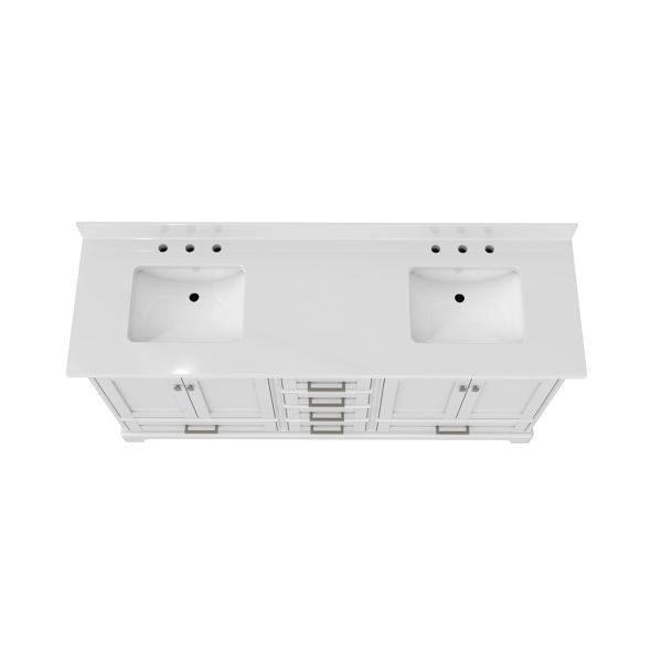 Hampshire 72 Inch Oak Vanity with Rectangle Sink