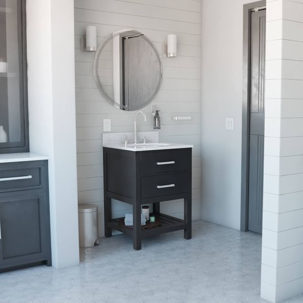 Holden 24 Inch Birch and Oak Console Vanity