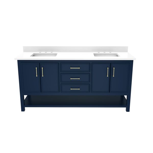 Millie 72 Inch Oak Vanity with Rectangle Undermount Sink