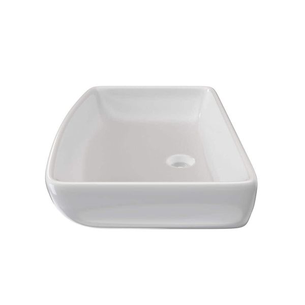 24 Inch Rectangular White Vessel Bathroom Sink