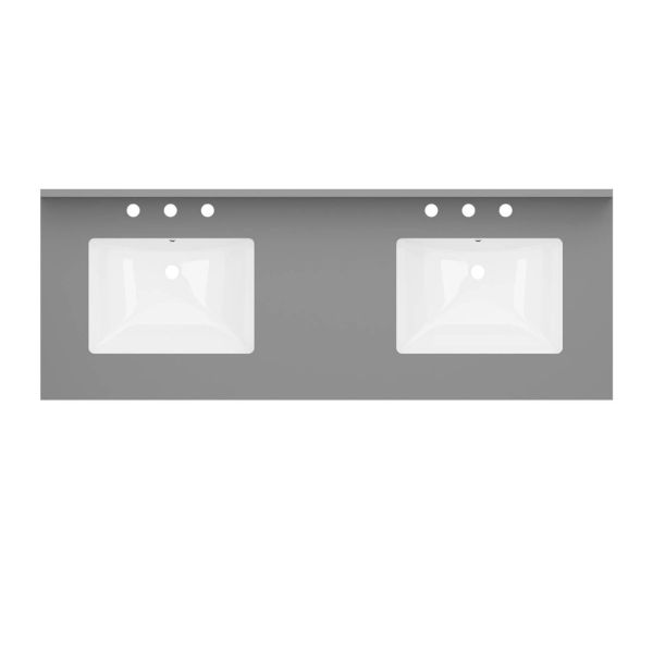 61 Inch Vanity Top with Sinks