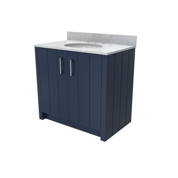 Wexler 36 Inch Solid Oak Bathroom Vanity with Undermount Sink
