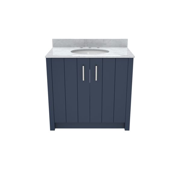 Wexler 36 Inch Solid Oak Bathroom Vanity with Undermount Sink