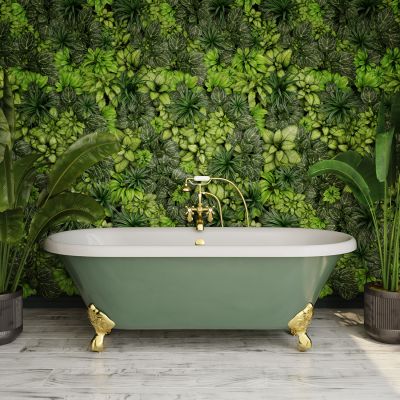 Paloma Cast Iron Double Ended Clawfoot Tub - No Faucet Drillings