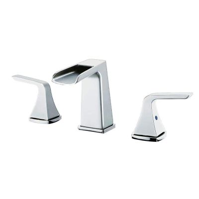 Waterfall Widepread Bathroom Sink Faucet - Metal Lever Handles