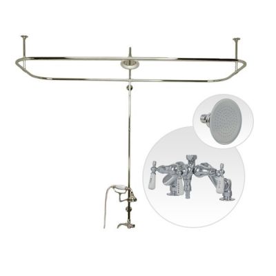 Side Deck Mount Shower Kit with Down Spout Faucet