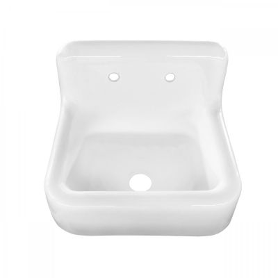 25" Cast Iron High Back Sink