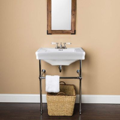 32 Inch Console Lavatory Sink - 4 Inch Faucet Drillings