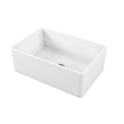 33 Inch Fireclay Reversible Apron Farmhouse Sink 