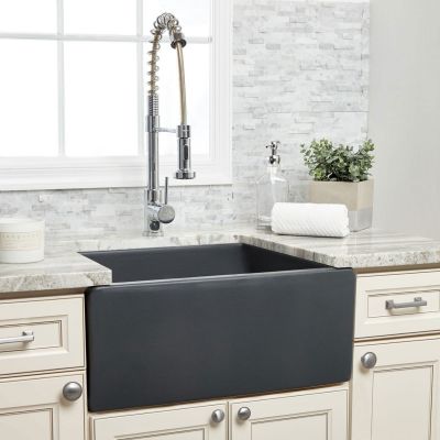 24" x 18" Reversible Fireclay Farmhouse Sink