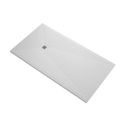 60 x 32 Stone Shower Base - White Smooth
