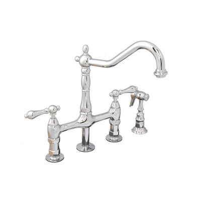 Adriana Bridge Kitchen Faucet - Metal Lever Handles