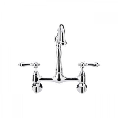 Florian Wall Mount Kitchen Faucet - Metal Lever Handles