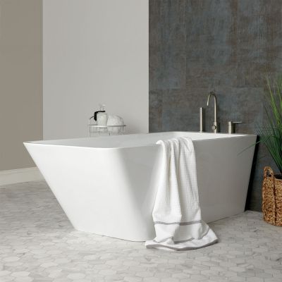 BREA ACRYLIC CONTEMPORARY SLIPPER TUB -  NO FAUCET DRILLING 