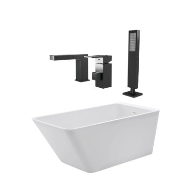 Brea Acrylic Contemporary Freestanding Bathtub Package