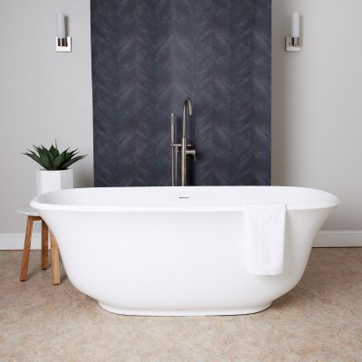 HAMPSHIRE ACRYLIC CONTEMPORARY DOUBLE ENDED TUB -  NO FAUCET DRILLING 