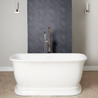 EMILIA ACRYLIC CONTEMPORARY DOUBLE ENDED TUB -  NO FAUCET DRILLING 