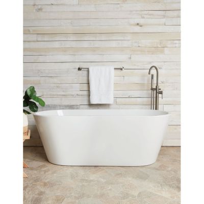 JASPER 67 INCH ACRYLIC CONTEMPORARY DOUBLE ENDED TUB -  NO FAUCET DRILLING 