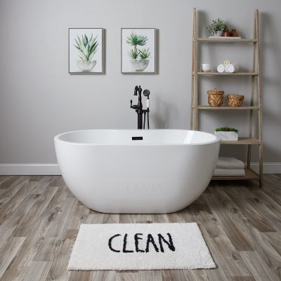 Matteo Acrylic Contemporary Double Ended Tub - No Faucet Drilling