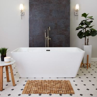 Carlow 63 Inch Acrylic Contemporary Double Ended Tub - No Faucet Drillings