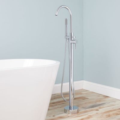Contemporary Freestanding Faucet -  Gooseneck