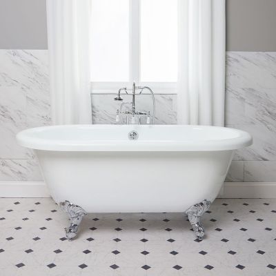 Kris Acrylic Clawfoot Double Ended Tub
