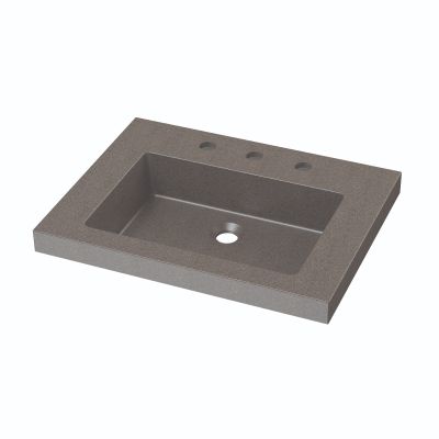 Concrete Semi-Recessed Sink