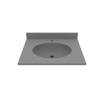 25 Inch Vanity Top with Oval Integral Sink